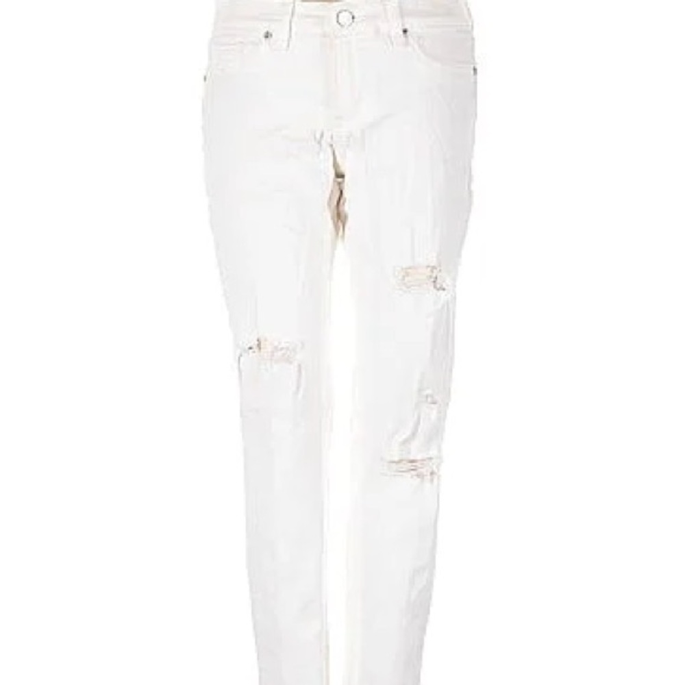 New York & Company White Boyfriend Jeans